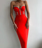 Strapless Sexy Party Elegant Bandage Dress Nail Drill