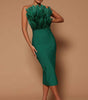 Tube Top Feather Stretch Slim Fit Bandage One-piece Dress