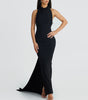 Backless Slim Fit Halter Dress with Fish-Tail Skirt