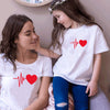 Love round neck print couple parent-child outfit