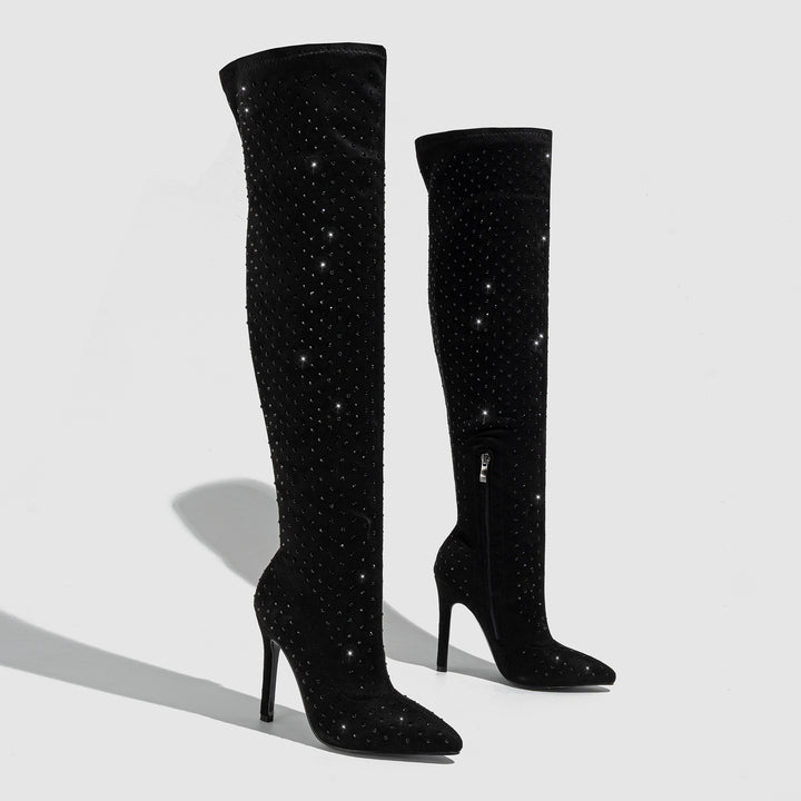 Celeste | Diamond Stiletto Boots