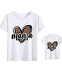 Graphic Leopard Print Love Parent-child T-shirt