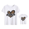 Graphic Leopard Print Love Parent-child T-shirt