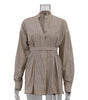 Female Simple All-match Long Sleeves Tied Top