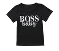 Parent-child wear short sleeve English print