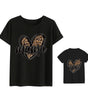 Graphic Leopard Print Love Parent-child T-shirt