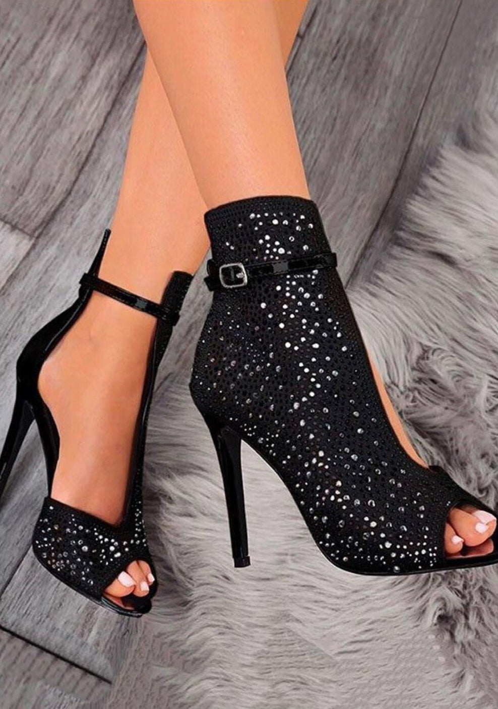 Fishbill Strass Heels