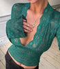 Lace Bottom Shirt-Women's Fashionable Lace Bottoming Shirt Top