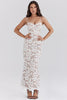 Women's Casual White Strapless Strapless Suspender Dress