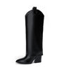 Pointed-Toe Denim Western Boots