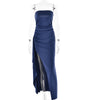 Strapless Pleated Maxi Dress - Summer Bridesmaid
