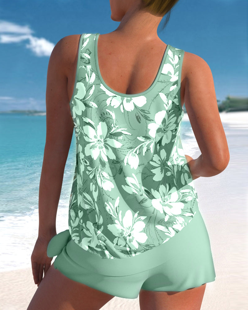 Daisy Floral Tankini Set
