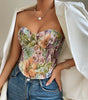 Y2K Floral Back-Tie Tube Top