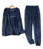 Flannel Pajamas Sets Winter Home Clothes For Women Men Sleepwear Couple
