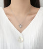 Zircon Double Love Necklace With Rhinestones Ins Personalized Heart
