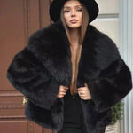 Women's Fluffy Casual Fox Fur Jacket Women's Clothing