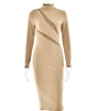 Round Neck Long Sleeve Stitching Dress Women