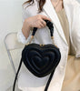 Heart-Shaped PU Leather Crossbody Bag