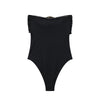 Women's Chest Metal Decoration Black Swimsuit