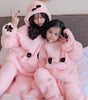 Parent-child Plush Pajamas Gloves Brown Bear Cartoon Cute