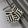 Striped Casual Cargo Shorts Women Hot Pants