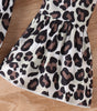 Parent-child Clothes Suit Clothes Girls' Sweater Top Leopard Print Bell-bottom Pants
