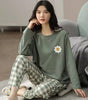 Pajamas Set Women Cute Cartoon Print Sleepwear 2 Piece Lounge Sets