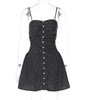 Summer New Polka Dot Print Tube Top Off-neck Strap Backless Dress