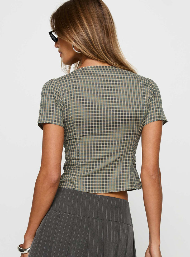 Valeria Check Blouse