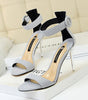 Korean fashion metal high heels