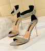Korean fashion metal high heels