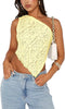 Lace Backless Asymmetrical Summer Top