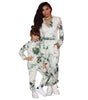 Printed Tie-dye Long-sleeved Sweater Parent-child Suit