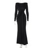 Women's Sexy Hot Girl Back Hollow-out Slim-fit Long Sleeve Dress