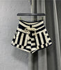 Striped Casual Cargo Shorts Women Hot Pants