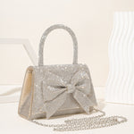 New Light Luxury Full Diamond Bow Handbag