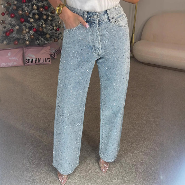 High-Waist Straight-Leg Trousers
