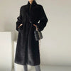 Marten Overcoats Mid-length Women's Stand Collar Plush Coat