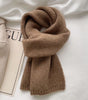 All-match Knitted Scarf For Women Pure Color Warm Keeping Small Scarf