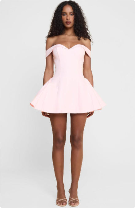 The Noir Contrast Mini Dress