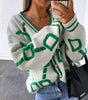 Lockere Strickjacke mit Fledermausärmeln