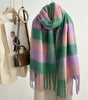 New Mohair Plaid Scarf For Women