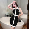 High-quality Color-blocking Single-breasted Ladies Slim Hip Bag