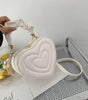 Heart-Shaped PU Leather Crossbody Bag