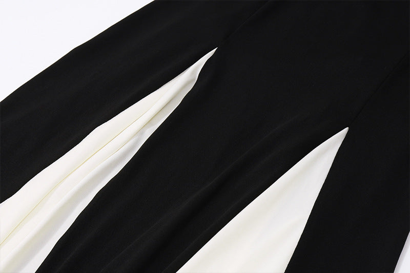 Modisches Sling-Kleid mit Farbkontrasten für Damen