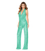 Summer Women's Sleeveless Halter Sequined Jumpsuit