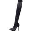 High Heels Over The Knee Boots With Pointed Toes And Thin Heels
