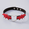 Gothic Punk Vampire Heart Wings Necklace Choker