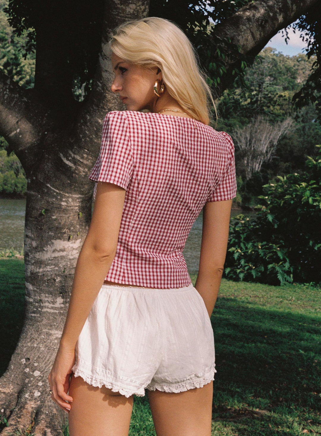Valeria Gingham Crop Top