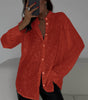 Sequin Long-Sleeve Party Top – Women's Street-Style Lapel Shirt